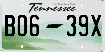 TN license plate B0639X