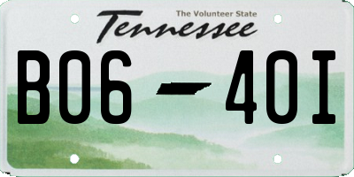 TN license plate B0640I