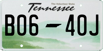TN license plate B0640J