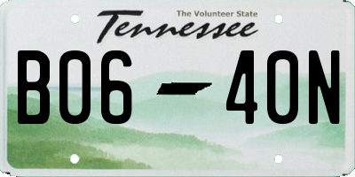 TN license plate B0640N