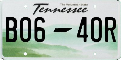 TN license plate B0640R