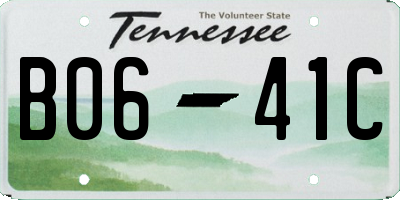 TN license plate B0641C
