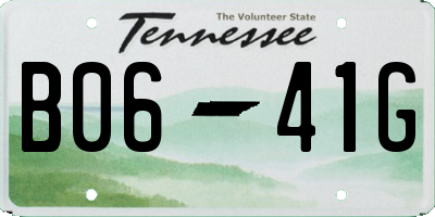 TN license plate B0641G