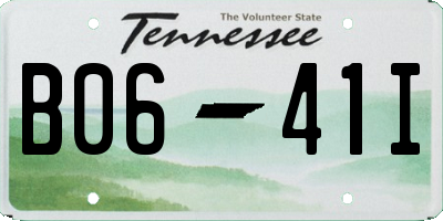 TN license plate B0641I