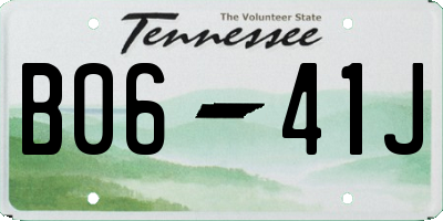 TN license plate B0641J