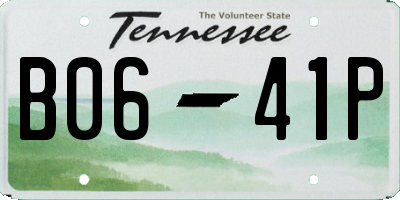 TN license plate B0641P