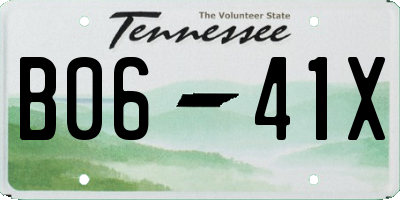 TN license plate B0641X
