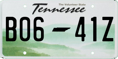 TN license plate B0641Z