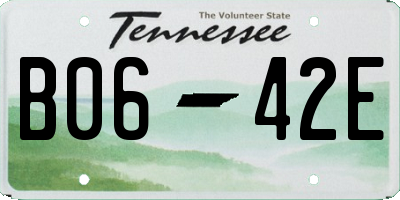 TN license plate B0642E