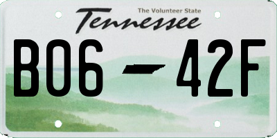 TN license plate B0642F