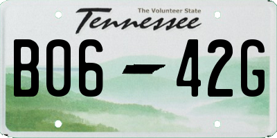 TN license plate B0642G