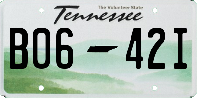 TN license plate B0642I