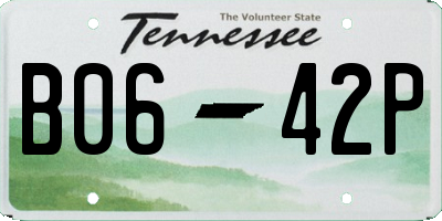 TN license plate B0642P