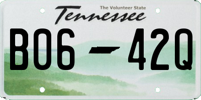 TN license plate B0642Q
