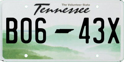 TN license plate B0643X