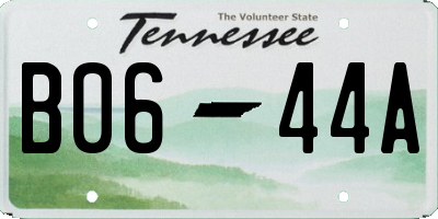 TN license plate B0644A