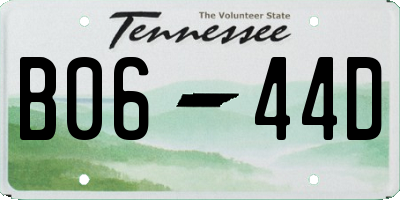 TN license plate B0644D