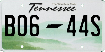 TN license plate B0644S