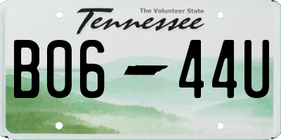 TN license plate B0644U