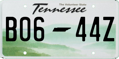 TN license plate B0644Z