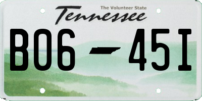 TN license plate B0645I