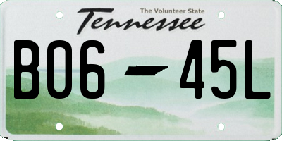 TN license plate B0645L
