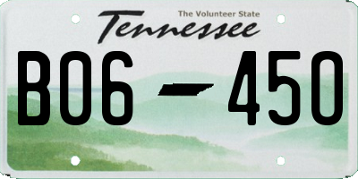 TN license plate B0645O