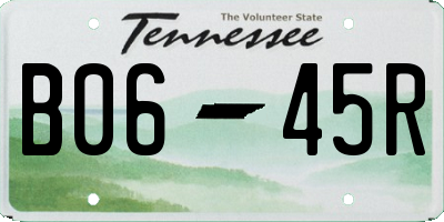 TN license plate B0645R
