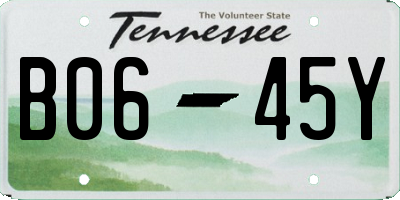 TN license plate B0645Y