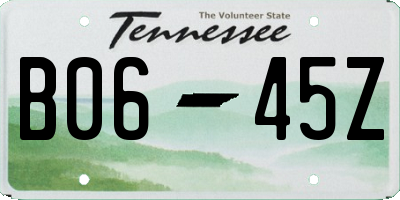 TN license plate B0645Z