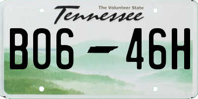 TN license plate B0646H