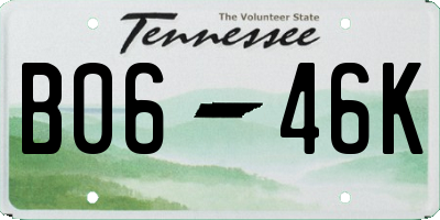 TN license plate B0646K