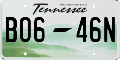 TN license plate B0646N