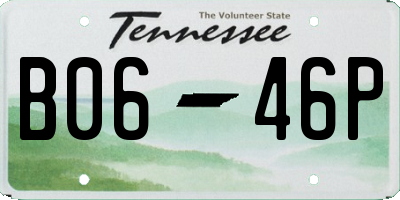 TN license plate B0646P