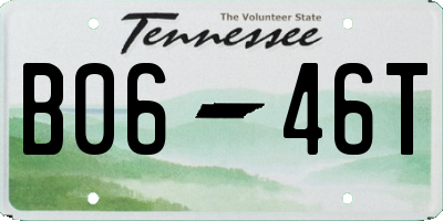 TN license plate B0646T