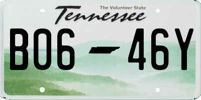 TN license plate B0646Y