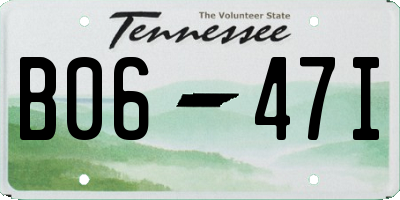 TN license plate B0647I