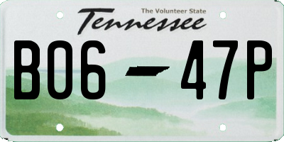 TN license plate B0647P