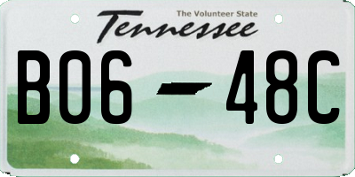 TN license plate B0648C
