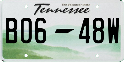 TN license plate B0648W