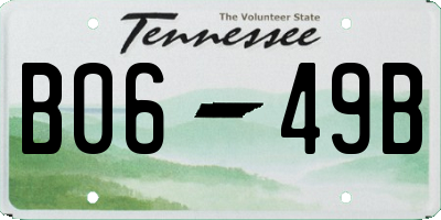 TN license plate B0649B