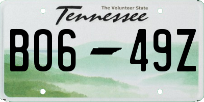 TN license plate B0649Z