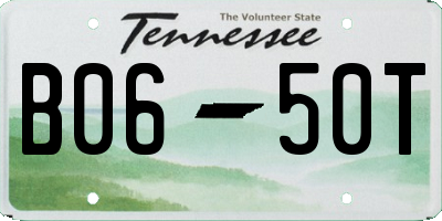 TN license plate B0650T