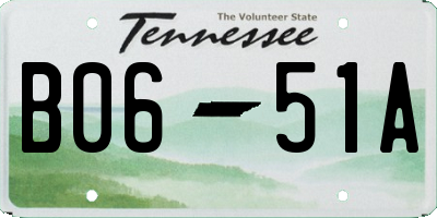 TN license plate B0651A