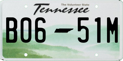 TN license plate B0651M