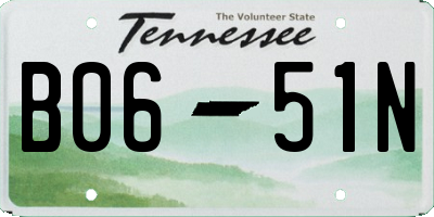 TN license plate B0651N