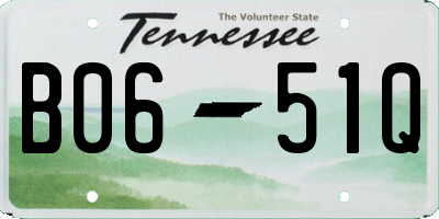 TN license plate B0651Q