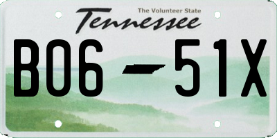 TN license plate B0651X