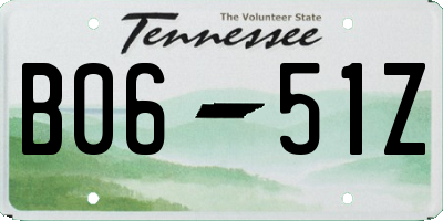 TN license plate B0651Z