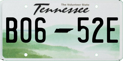 TN license plate B0652E